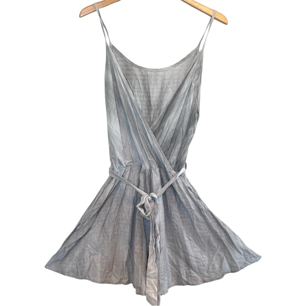 🌈6/$60 Forma Onesie Shorts Tie Dye White Grey Pockets Medium Spaghetti Straps